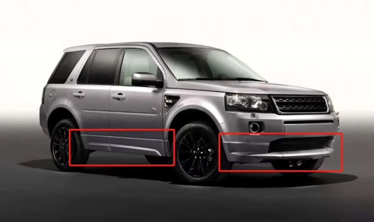 For  Freelander 2 2008-2015 Body Surround Side Door Molding Front and Rear Bumper Guard with Exhaust  Body Kit